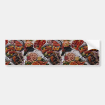Six seafood platters for any food lover bumper stickers