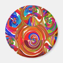 Six Sigma Circles - Reiki Colour Therapy Plates V8 Refrigerator Magnet