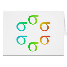 six sigma grußkarte