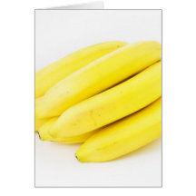 Six Yellow Bananas Greeting Card