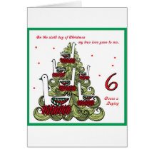 Sixième jour de Noël Cartes