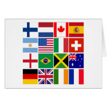 Sixteen Flags of Many Nations T-shirts, Mugs, More Greeting Cards
