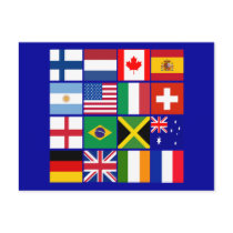 Sixteen Flags of Many Nations T-shirts, Mugs, More Postcard
