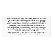Sixth Amendment to the United States Constitution Personalized Invites