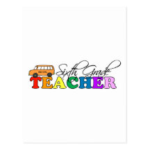 Sixth Grade Teacher Post Card