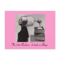 Sixties Beehive Hairdo Postcard
