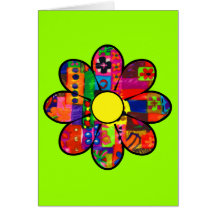 Sixties Flower Power Greeting Card