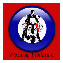 Sixties Mod on 3d target invitations