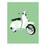 Sixties Mod Scooter Postcard