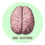 Size Matters Round Stickers