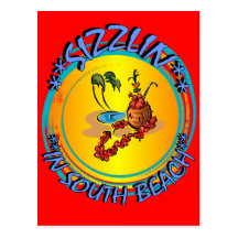 Sizzlin in South Beach Postcards