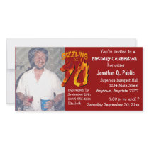 Sizzling At 70 Birthday Party Photo Invitation Picture Card