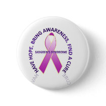 sjogrens syndrome awareness pinback button