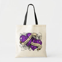 Sjogren's Syndrome Hope Faith Dual Hearts Tote Bag