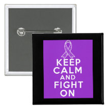 Sjogren's Syndrome Keep Calm and Fight On Pinback Button