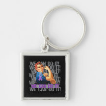 Sjogren's Syndrome Rosie WE CAN DO IT Key Chain