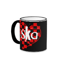ska : chequered heart : mug