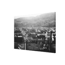 Skagway, Alaska View of 5th Avenue Photograph Stretched Canvas Prints