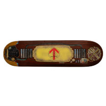 Skate Board - Steampunk Style - Horiz - Template