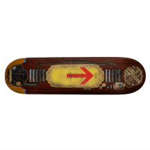 Skate Board - Steampunk Style - Horiz - Template