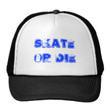 Skate or die bleu casquette de camionneur