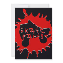 skate splatz party invitation