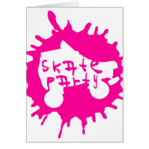 skate splatz party invitation greeting card