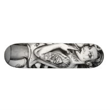 skate tattoo girls planches à roulettes customisées