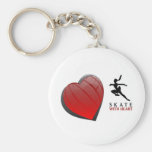 SKATE WITH HEART KEY CHAINS