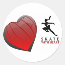 SKATE WITH HEART STICKER