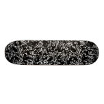 Skateboard Black White Abstract
