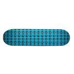 Skateboard Blue Check Heart Deck