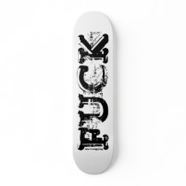 Skateboard - comp - FUCK - Yukon gold - w/b