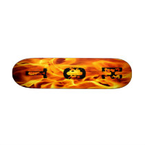 Skateboard fire flames HOT customizeable