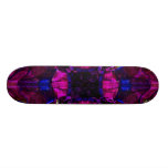 Skateboard - Fractal Pattern Purple Blue Pink