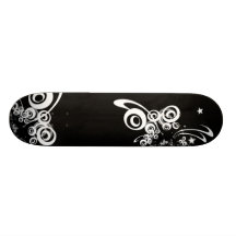 Skateboard Lunerstardeck Black White