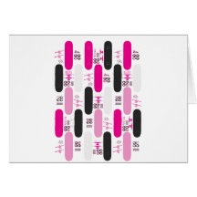 Skateboard Madness (PINK) Greeting Card