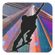 Skateboard on a Building Ray