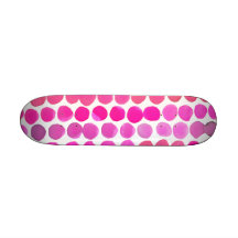 Skateboard- Pink Dots!