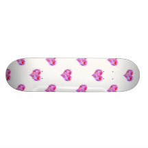 Skateboard - Pink Heart, Valentine