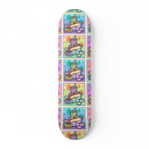 Skateboard - Pop Art Hot Dog with Chips and a Drin