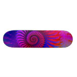 Skateboard - Psychedelic Fractal pink red purple b