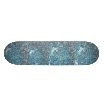Skateboard, Turquoise Water Digital Design