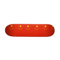 Skateboard with flag of China
