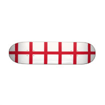 Skateboard with flag of England