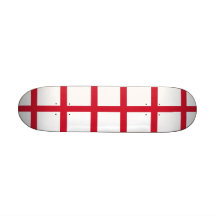 Skateboard with flag of England