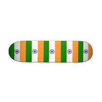 Skateboard with flag of India