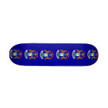 Skateboard with flag of Michigan