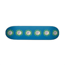Skateboard with flag of South Dakota