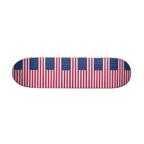 Skateboard with flag of United States